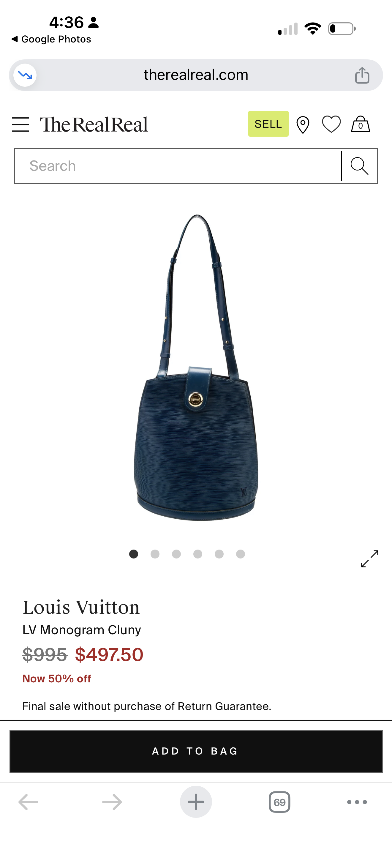 Vtg Faux 90’s Cluny Louis Vuitton Bag