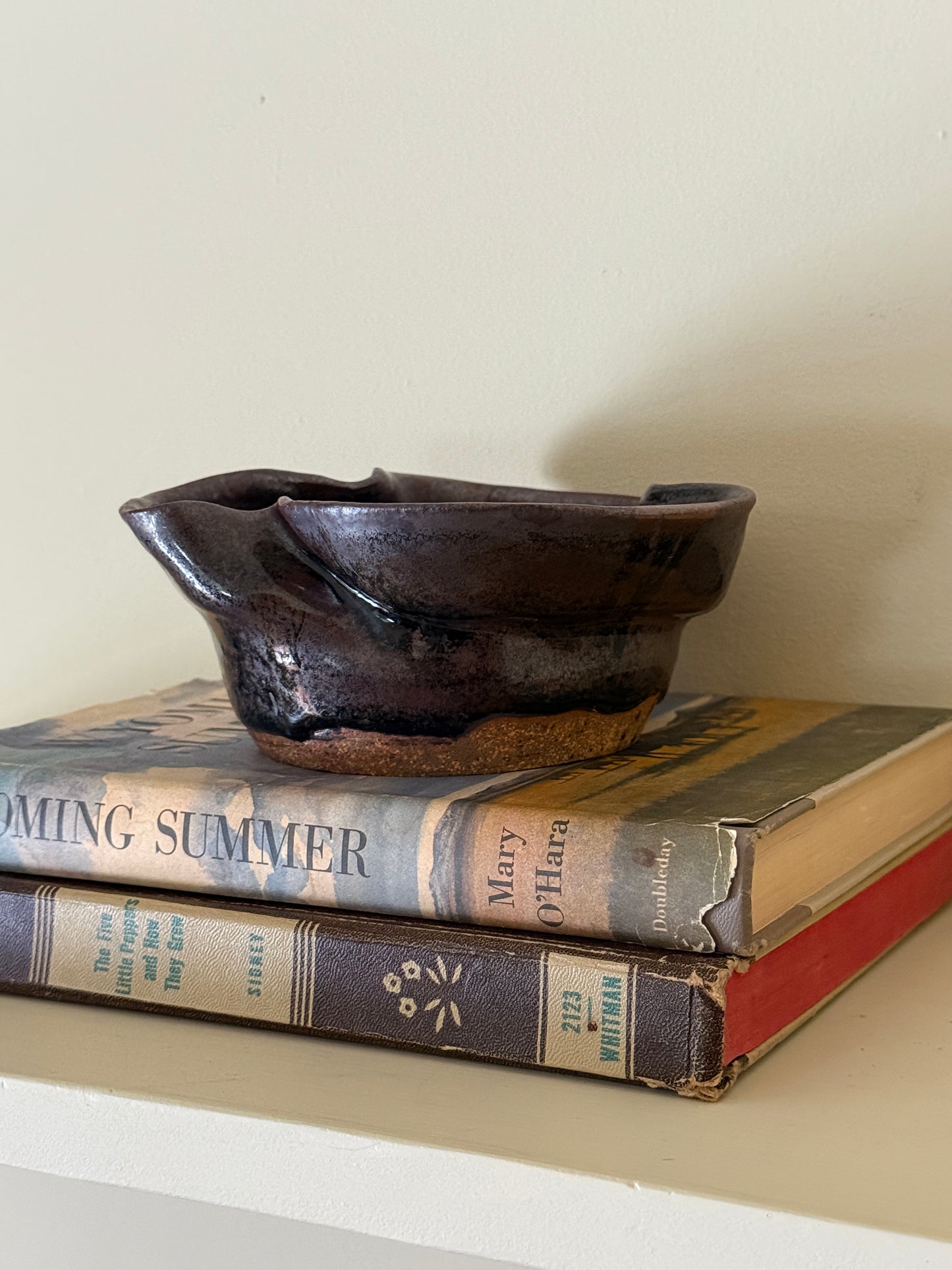 Handmade Dark Glaze Ceramic Bowl