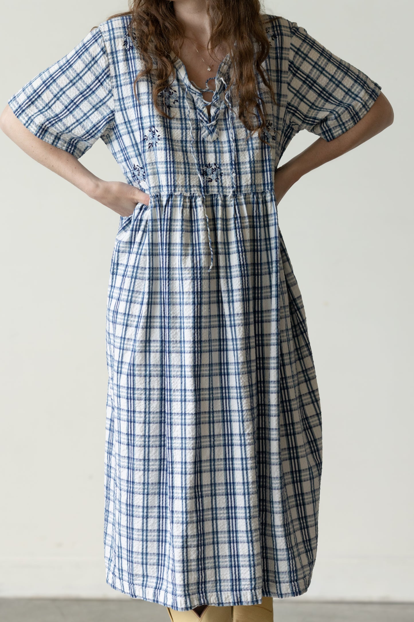 Plaid Cotton Prairie Dress