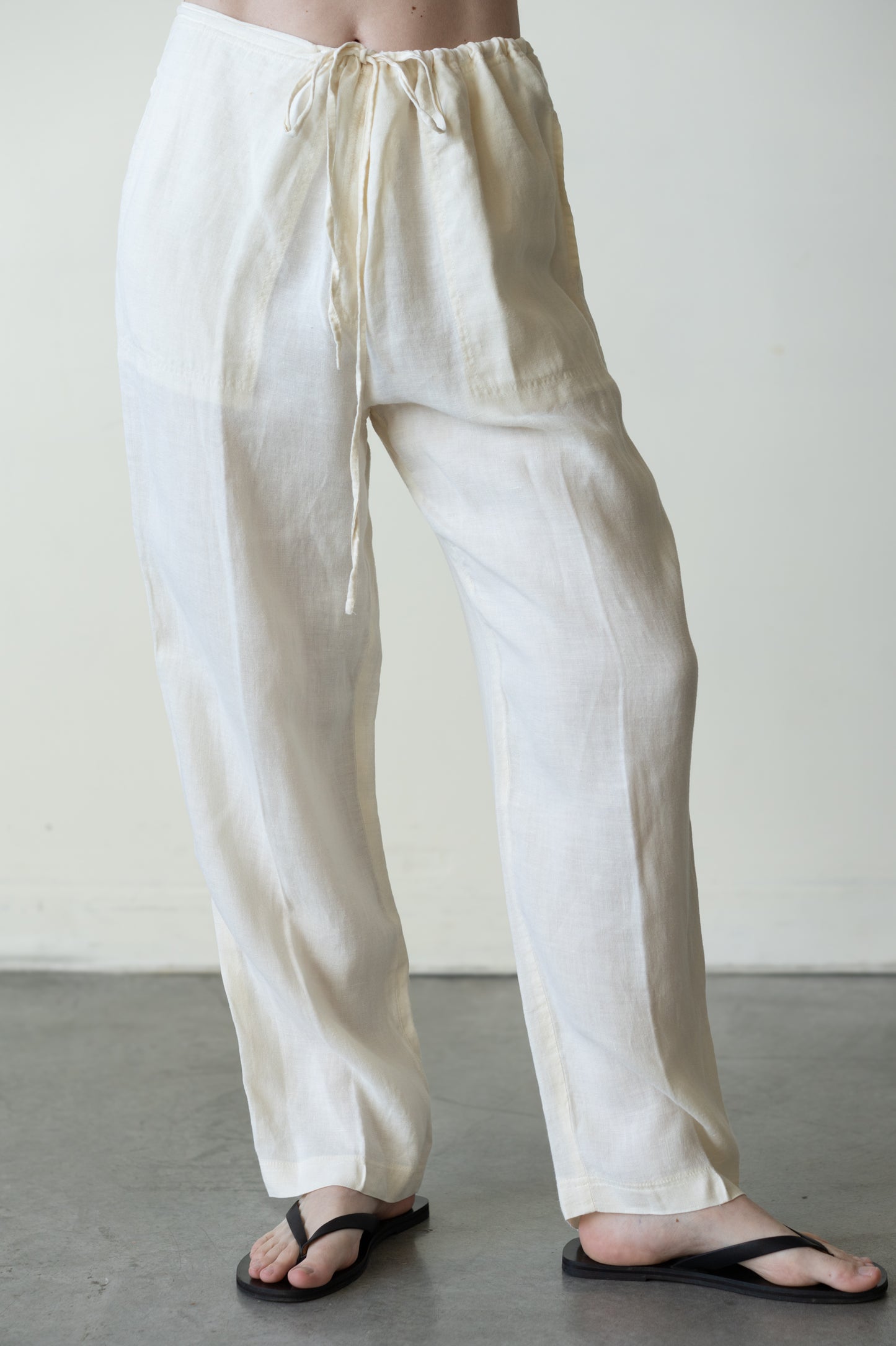 DKNY Linen Tie Waist Pants