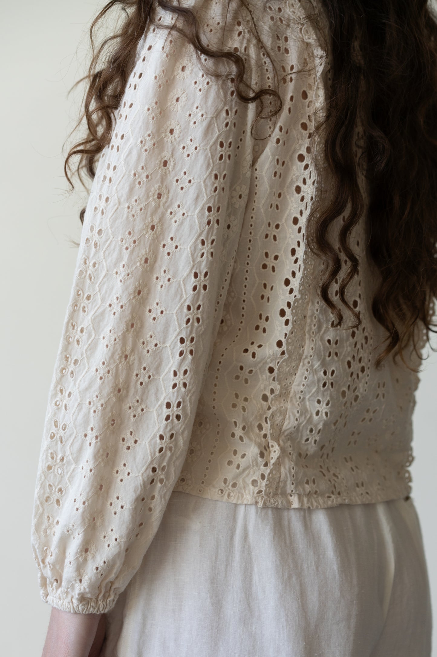 Eyelet Button Blouse