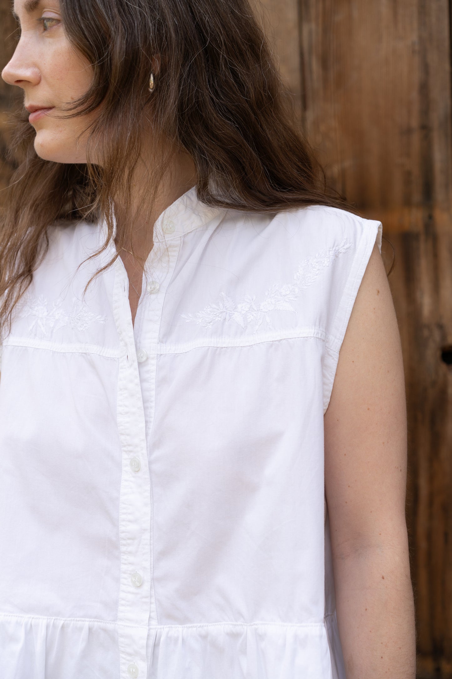 Embroidered Cotton Top