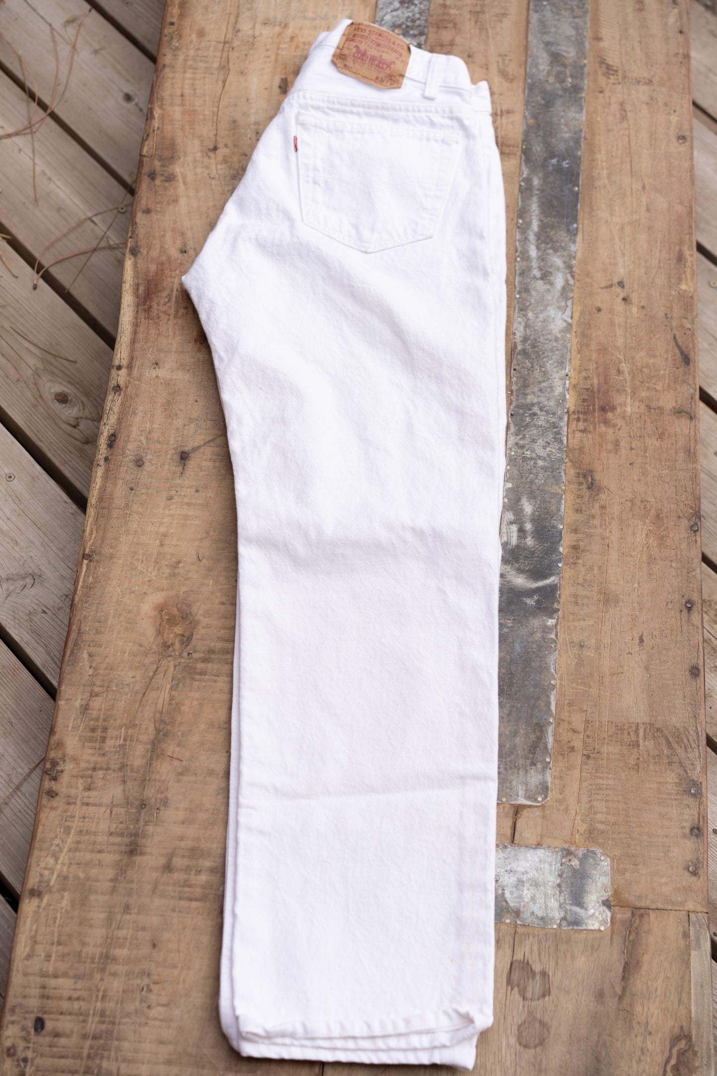 Levi’s 501 White Denim Button Fly Jeans