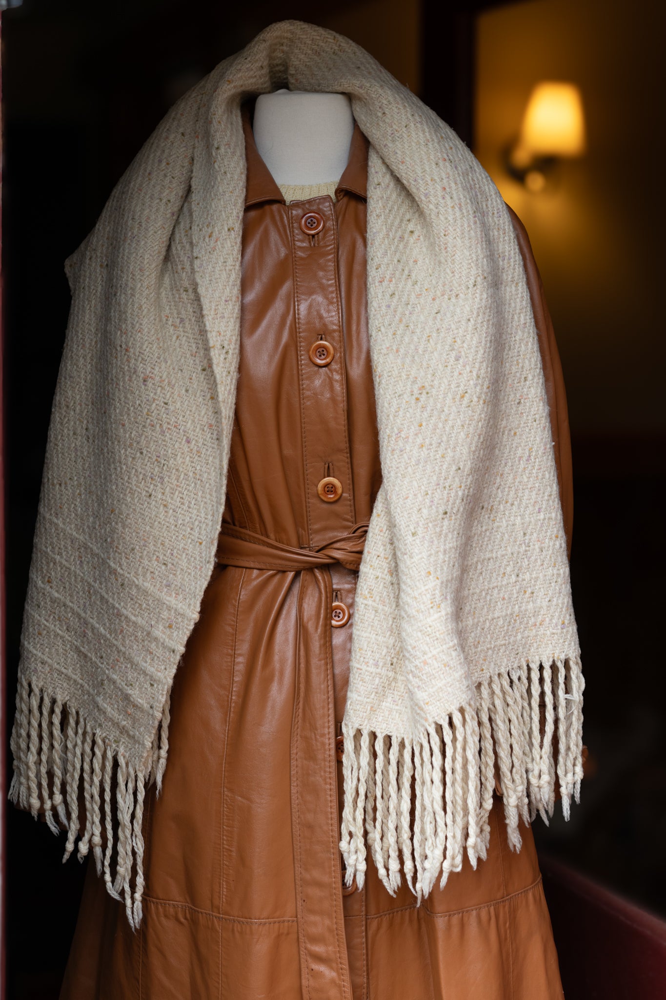 1970's Leather Trench Coat