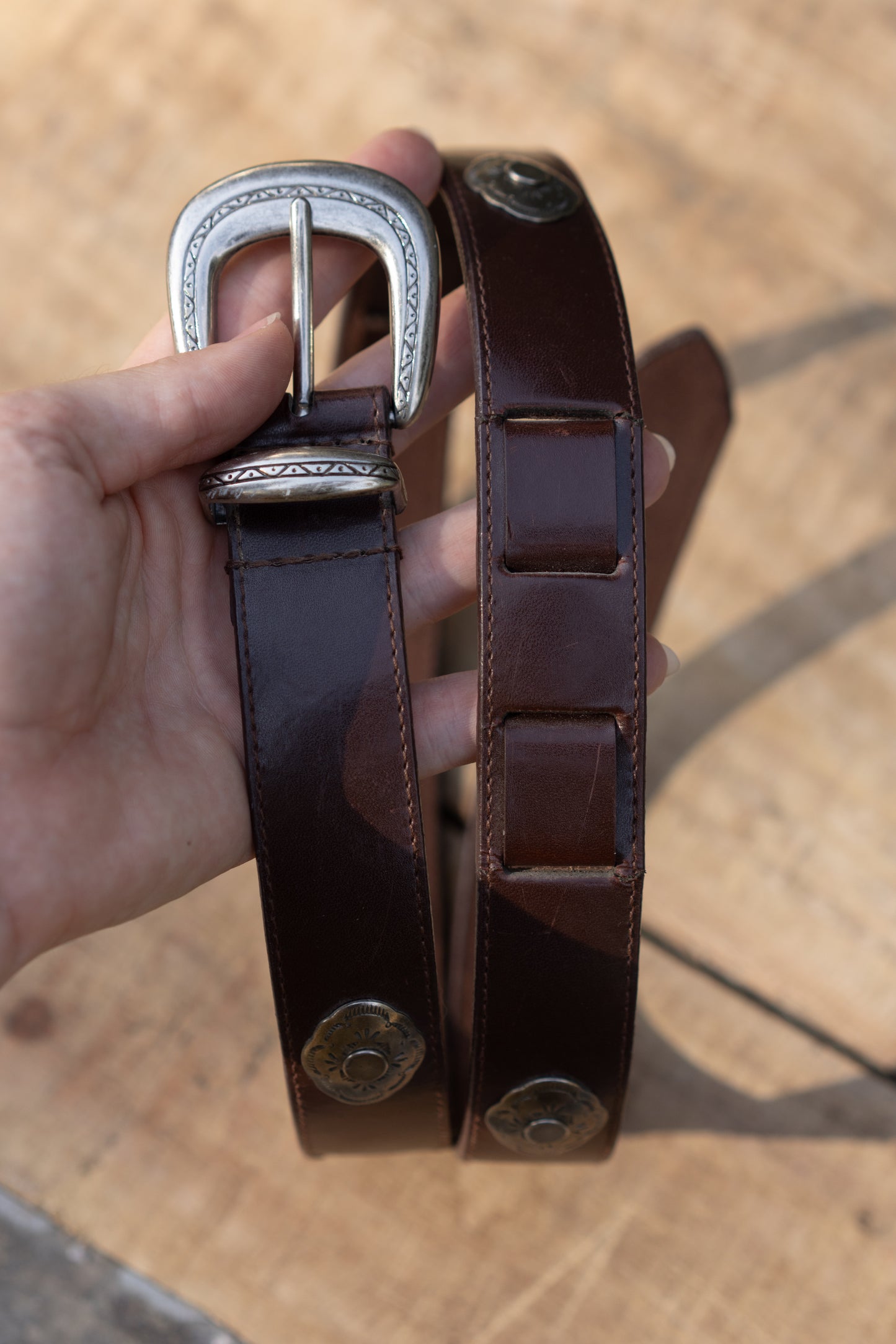 Concho Leather Belt