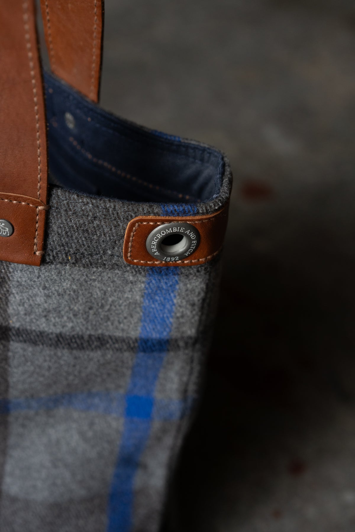 Y2K Abercrombie & Fitch Wool Plaid Tote