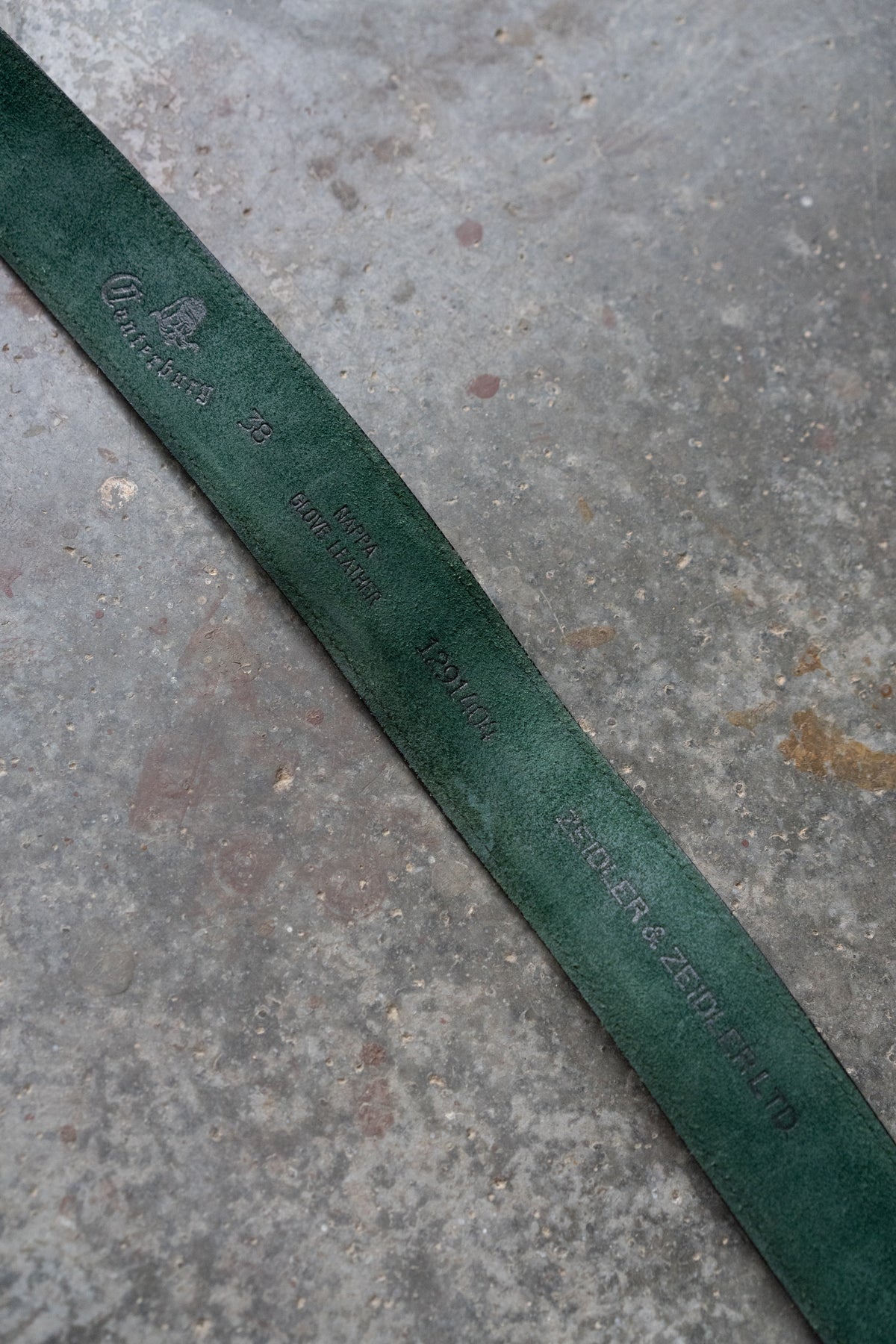 Green Nappa Leather Belt