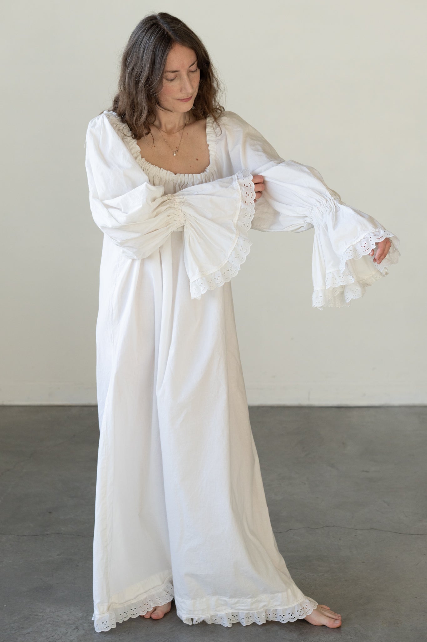 Hand-Made Cotton Eyelet Nightgown