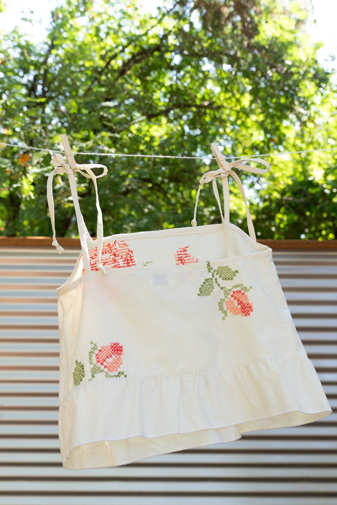 Rosy Thread Tie Top