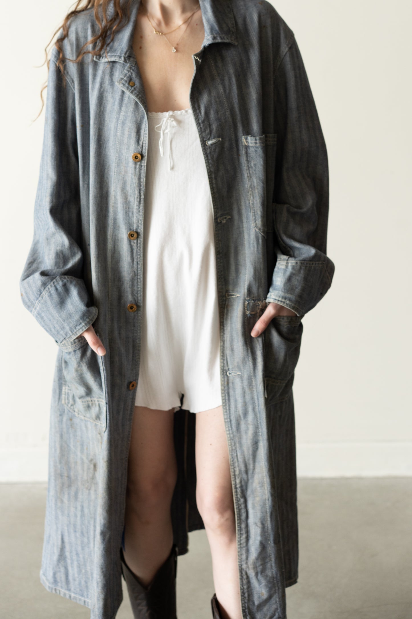 Herringbone Denim Work Coat