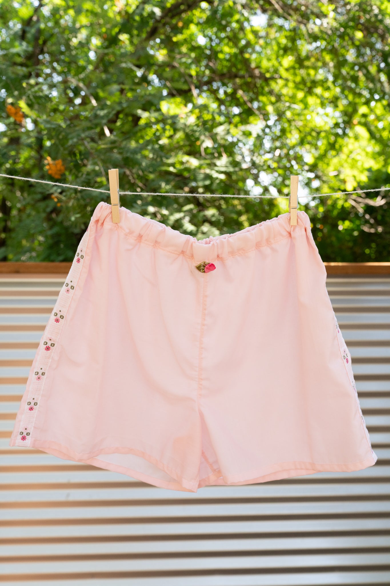 Pink Blossom Track Shorts
