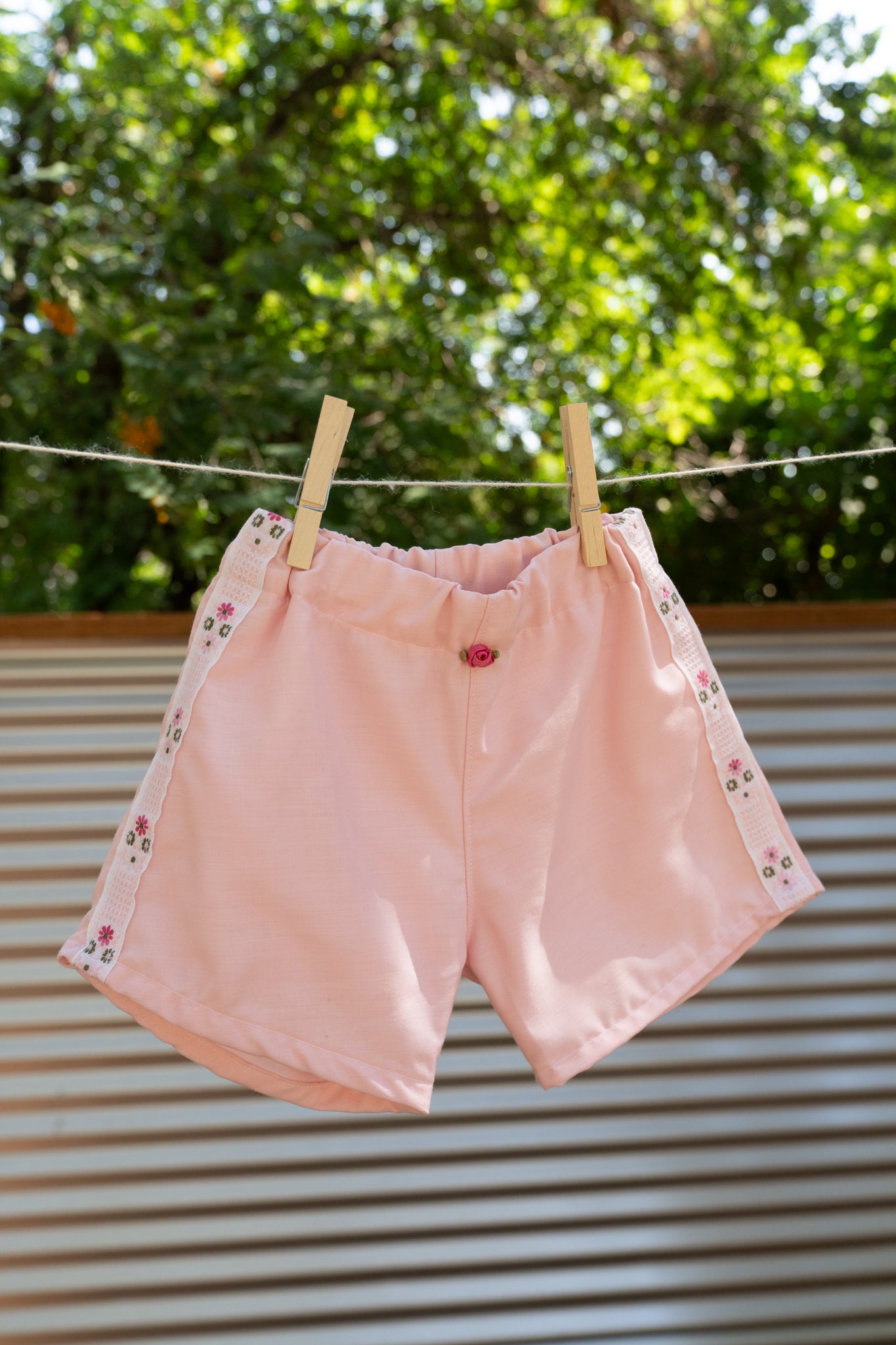 Pink Blossom Track Shorts (Girls)
