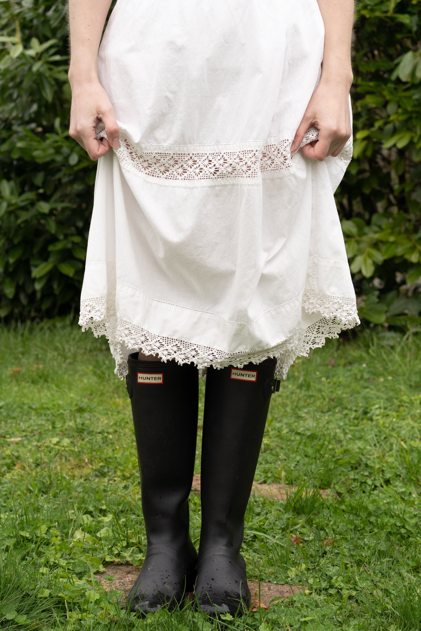 Cotton Lace Trim Skirt
