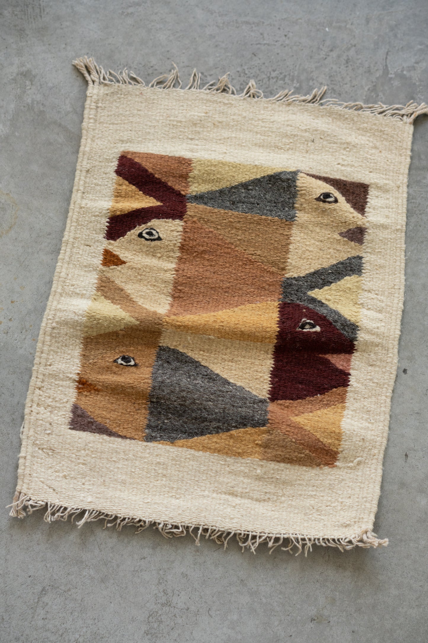 Abstract Fish Textile Wall Hanging