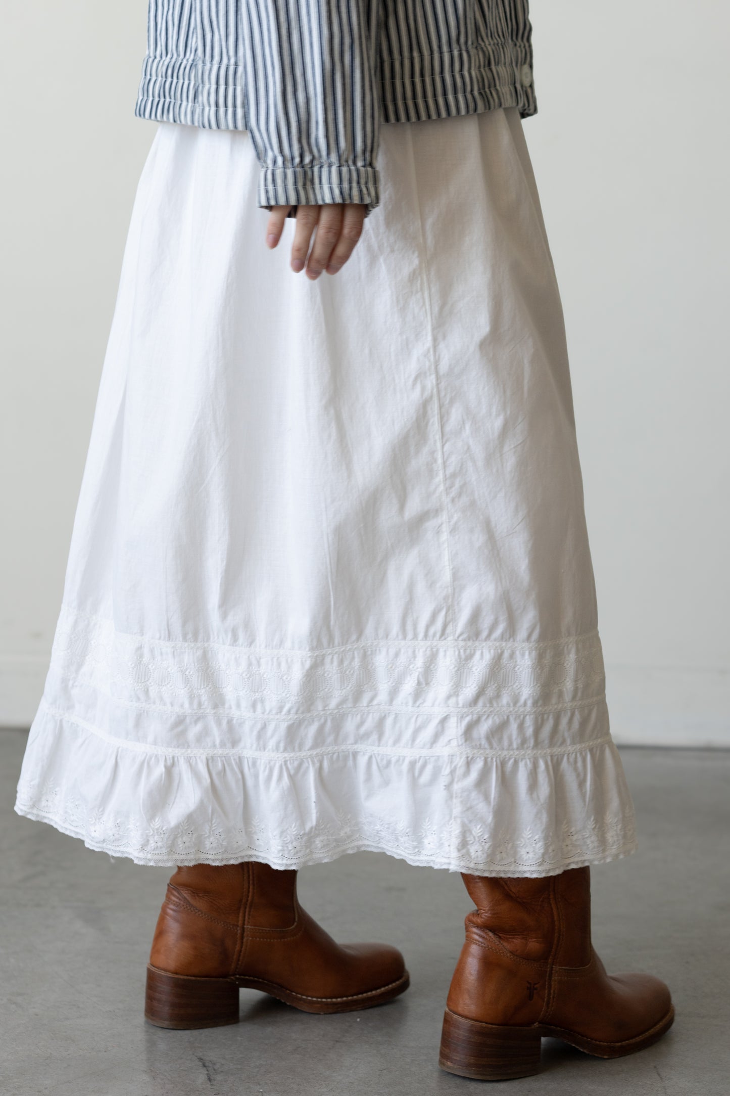 Antique Eyelet Hem Skirt