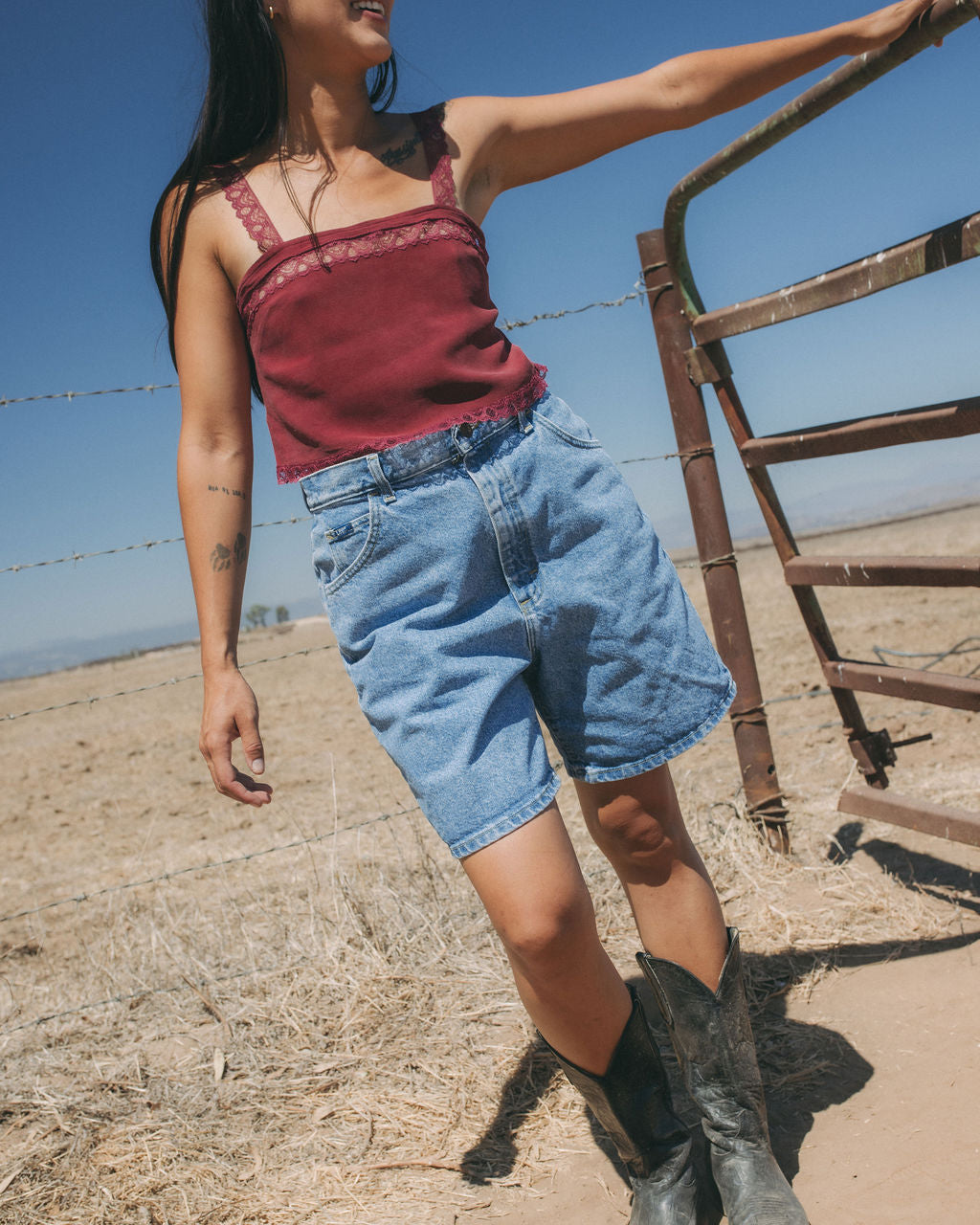 Lee High Rise Denim Shorts