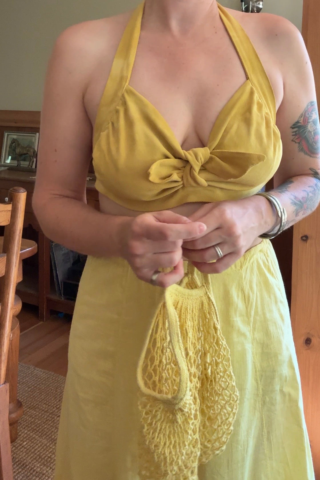 Botanically Dyed Vintage Cotton Swimsuit