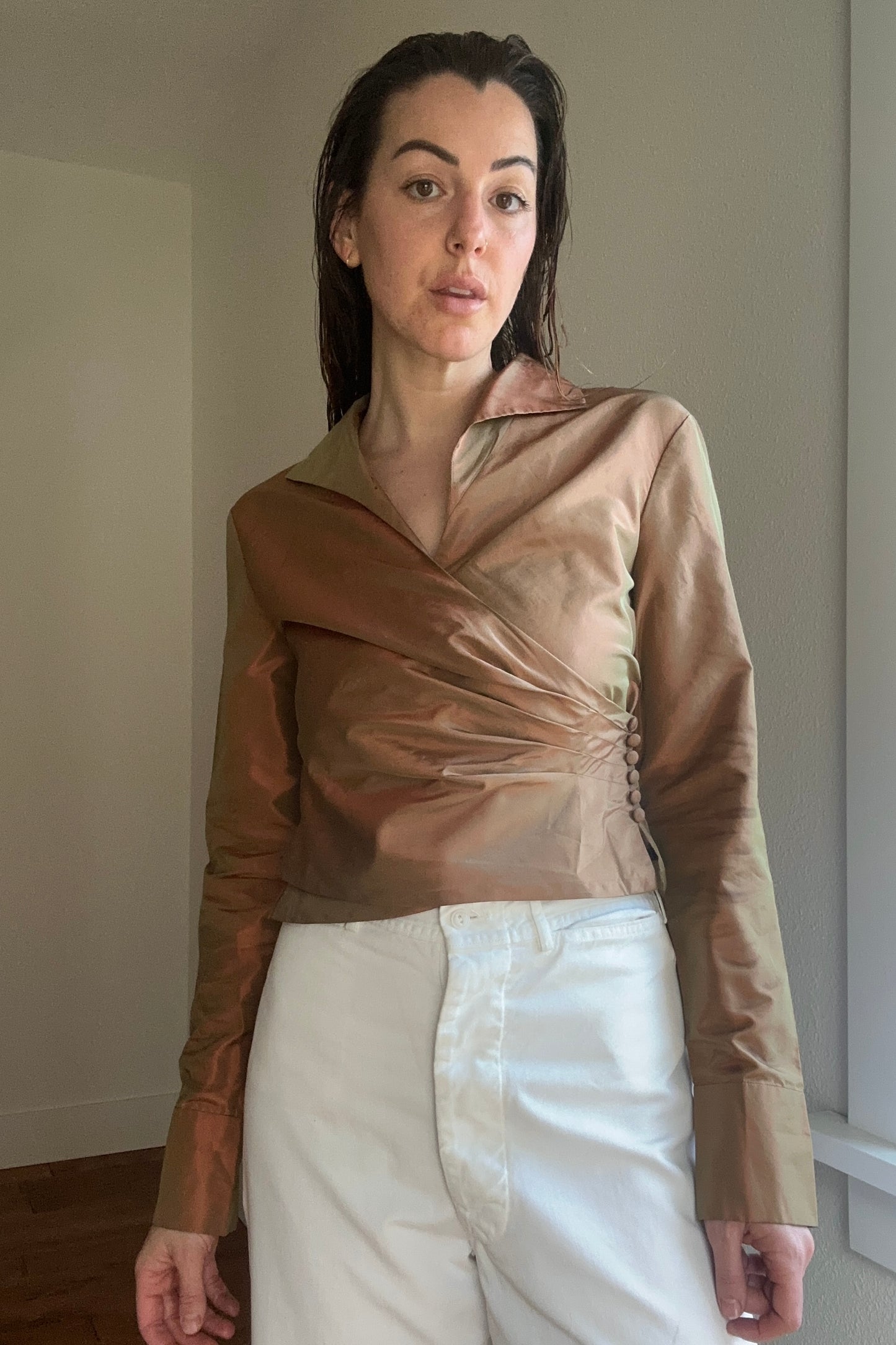 Silk Wrap Top