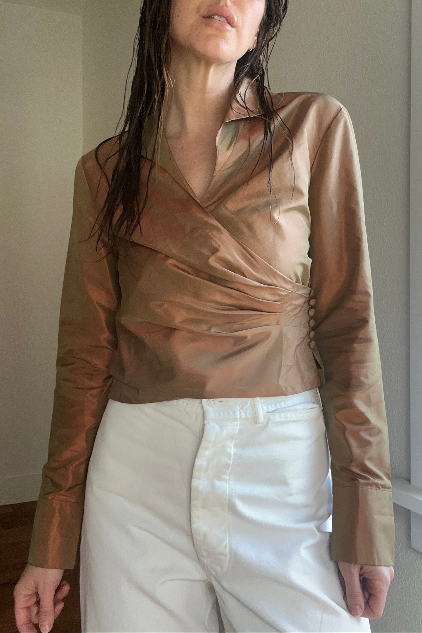 Silk Wrap Top