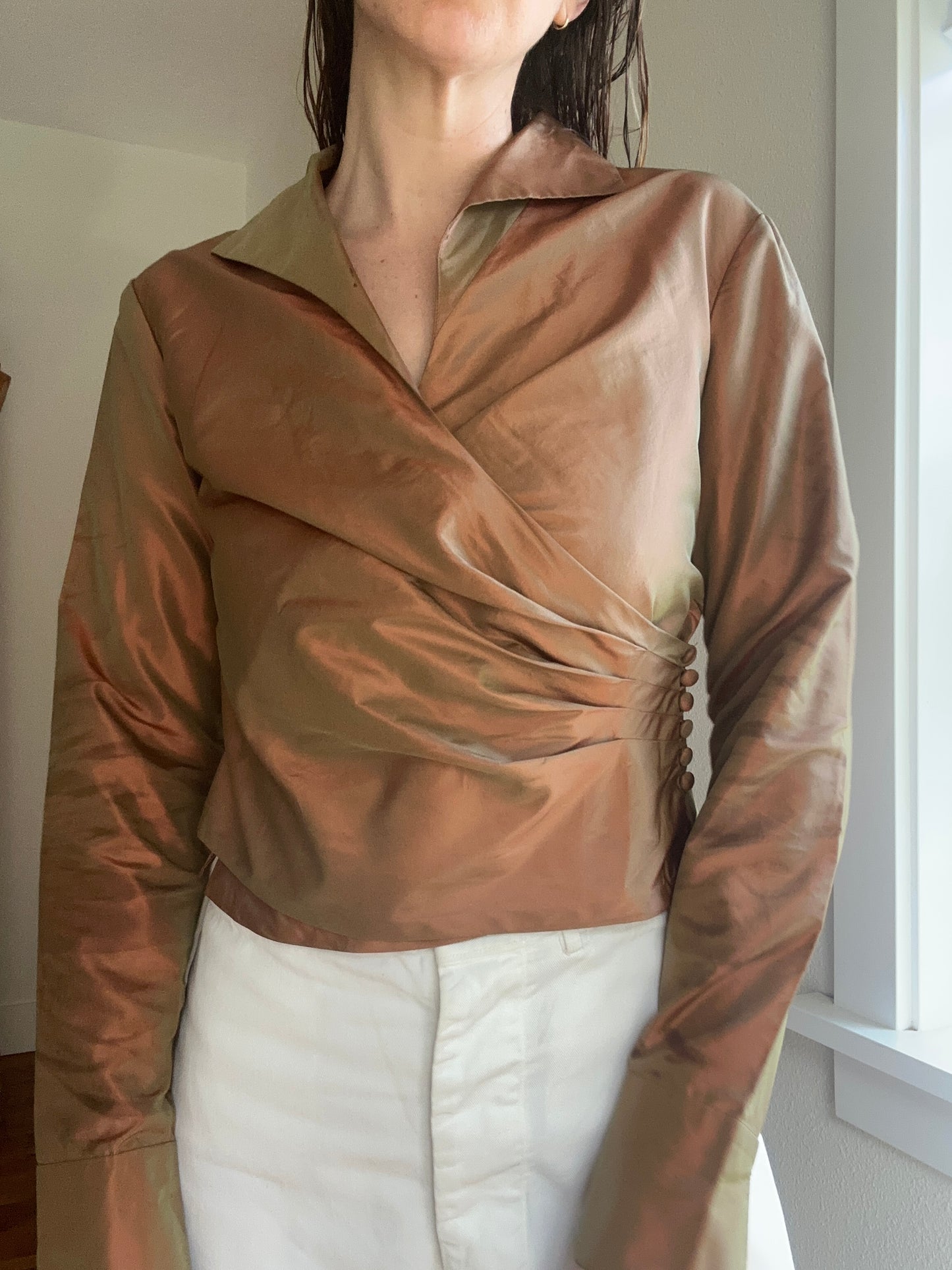 Silk Wrap Top