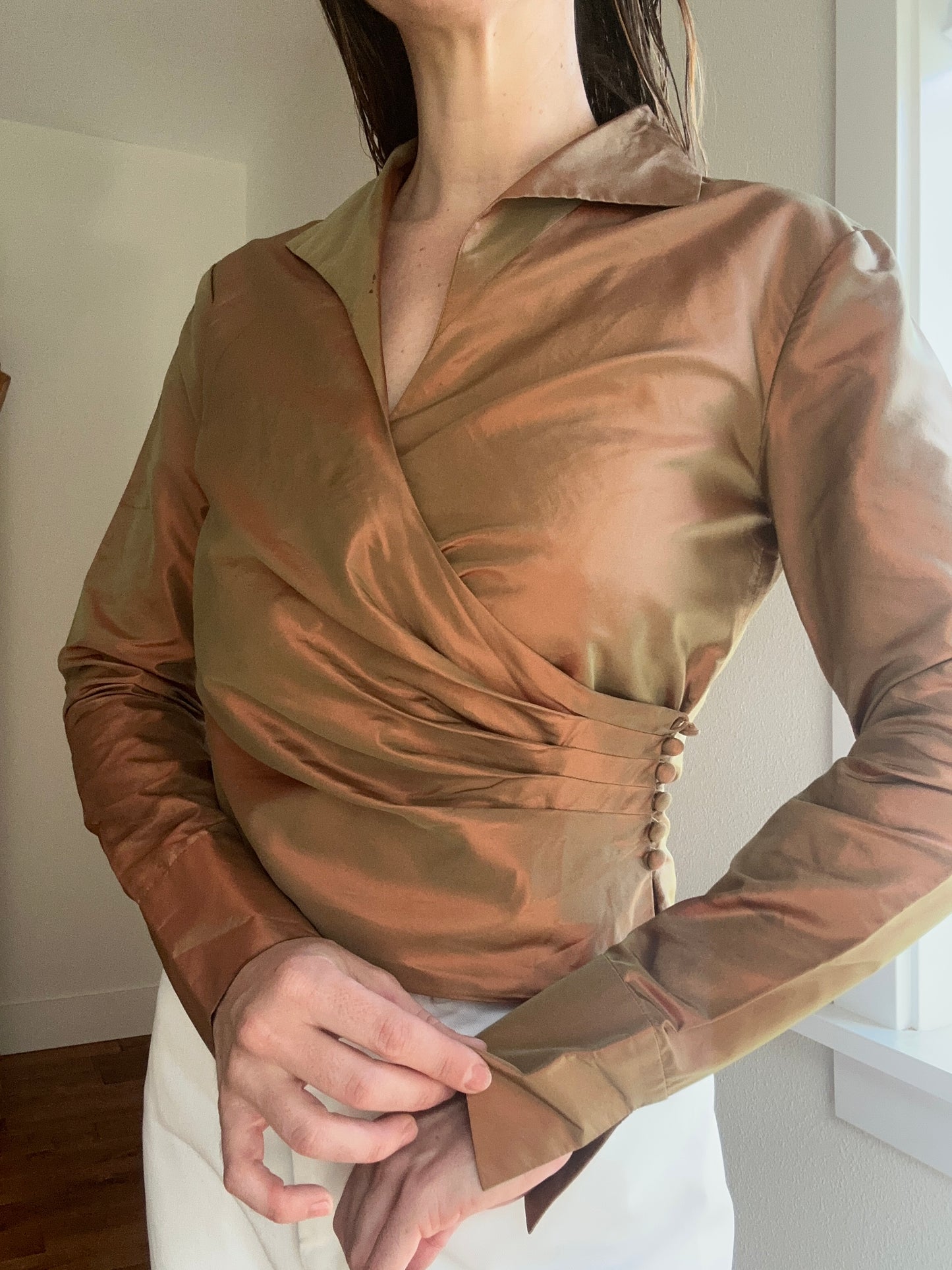 Silk Wrap Top