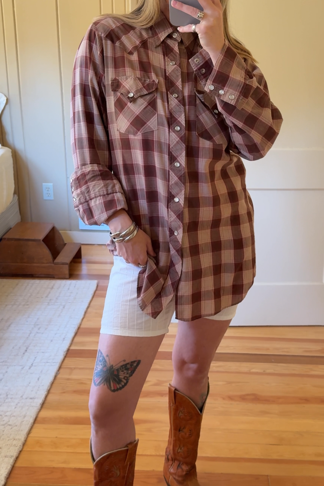 Plaid Pearl Snap Shirt