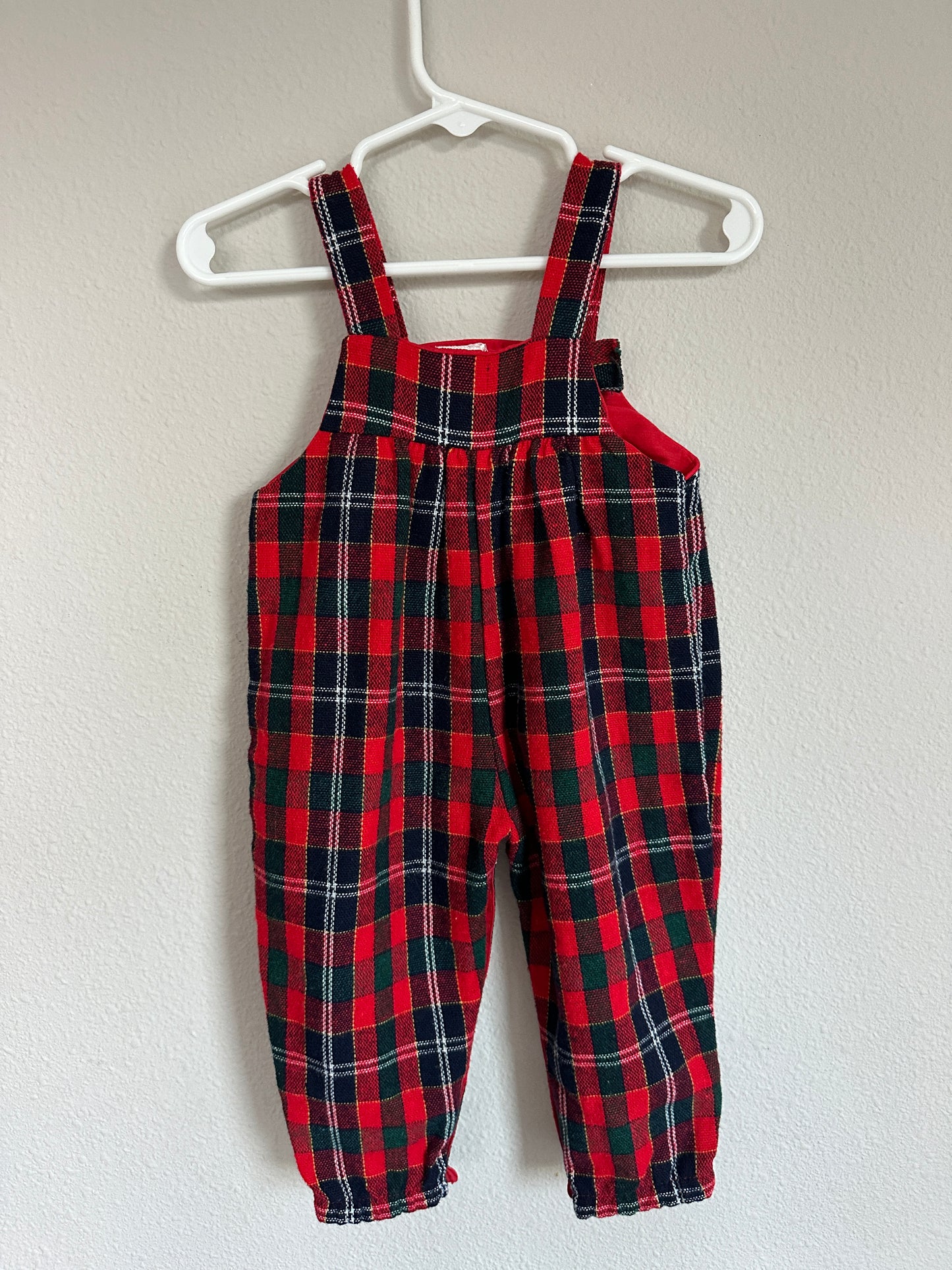 Plaid Wool Overalls