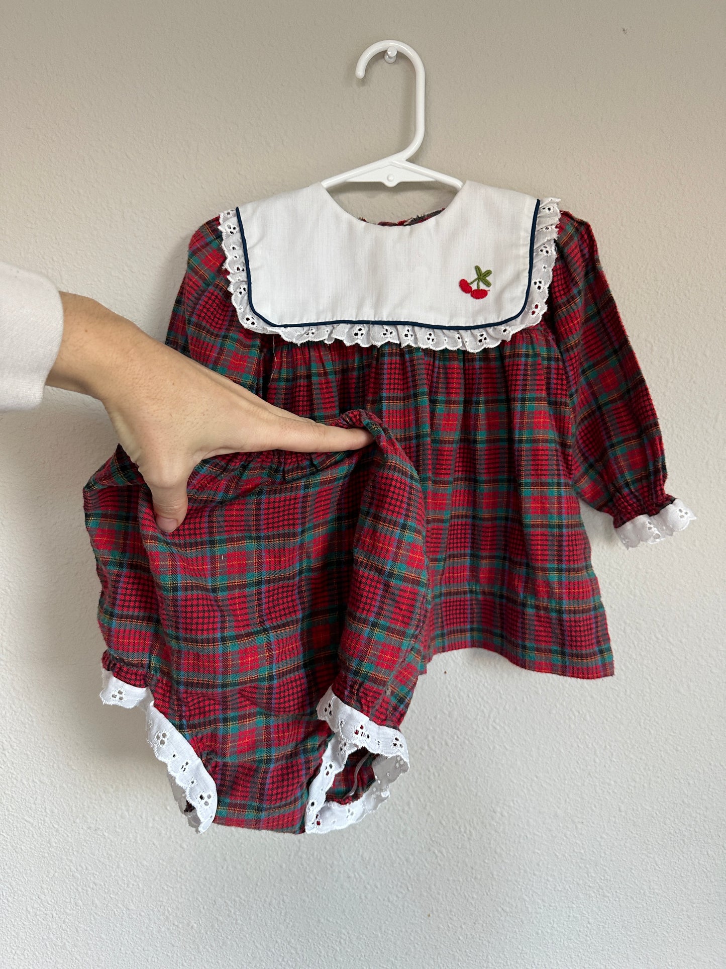 Plaid Dress & Bloomers Set