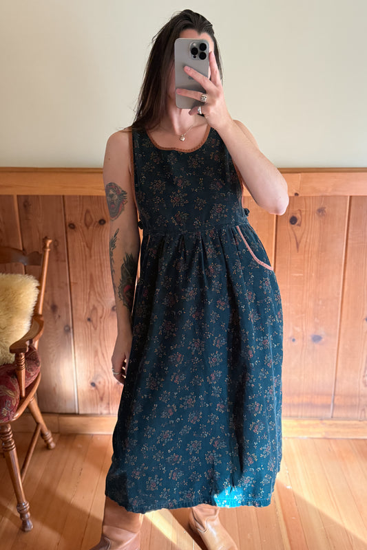 Corduroy Floral Dress