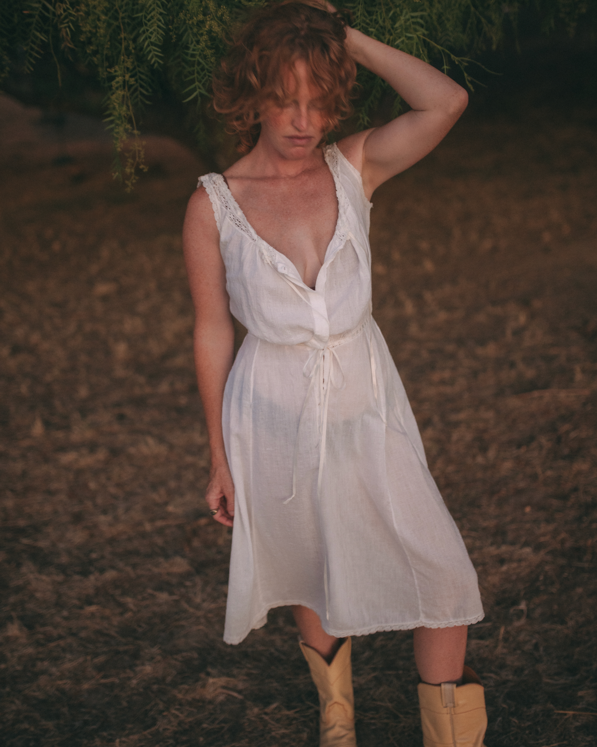 White Cotton Lace Dress