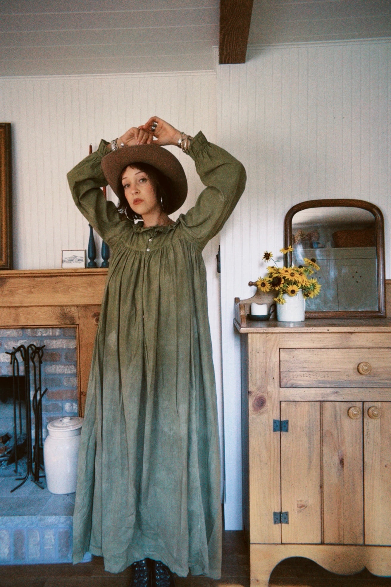Botanically Dyed Vintage Cotton Dress