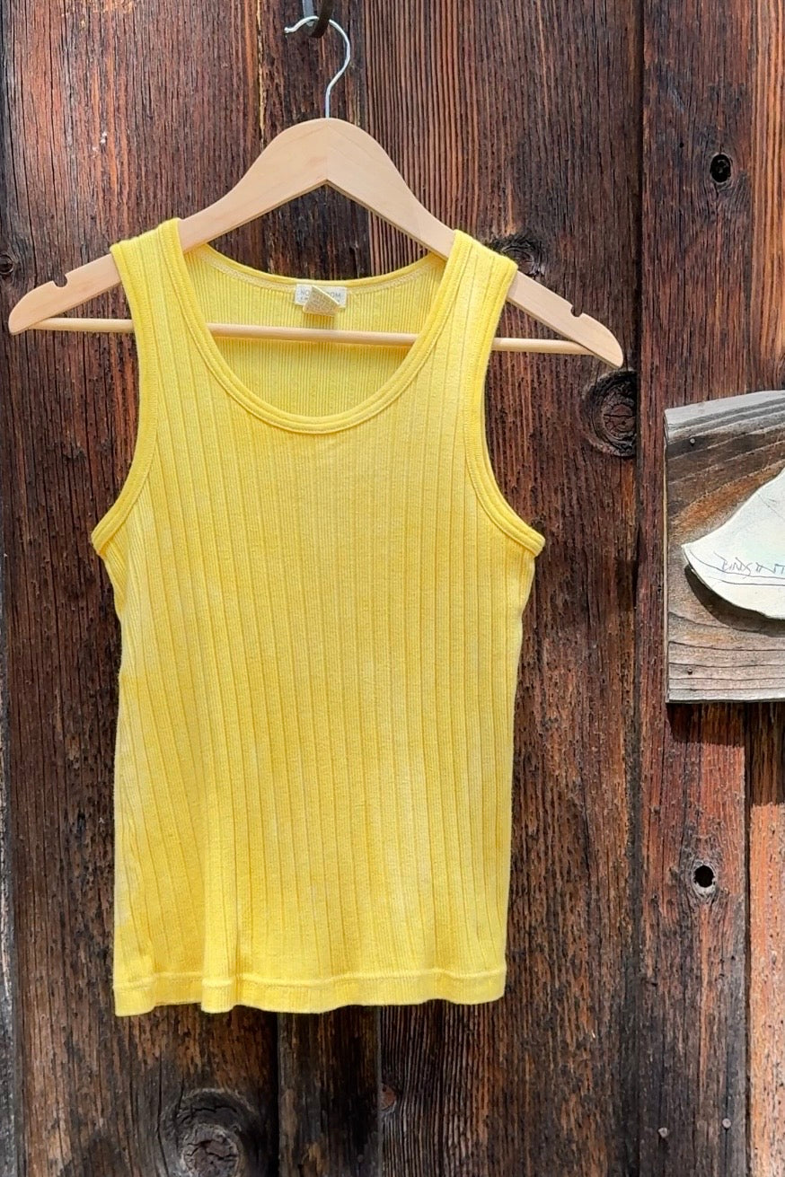Botanically Dyed Vintage Nordstrom Cotton Ribbed Tank