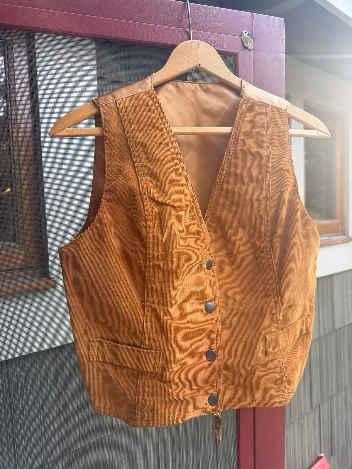 Reversible Suede Corduroy Vest