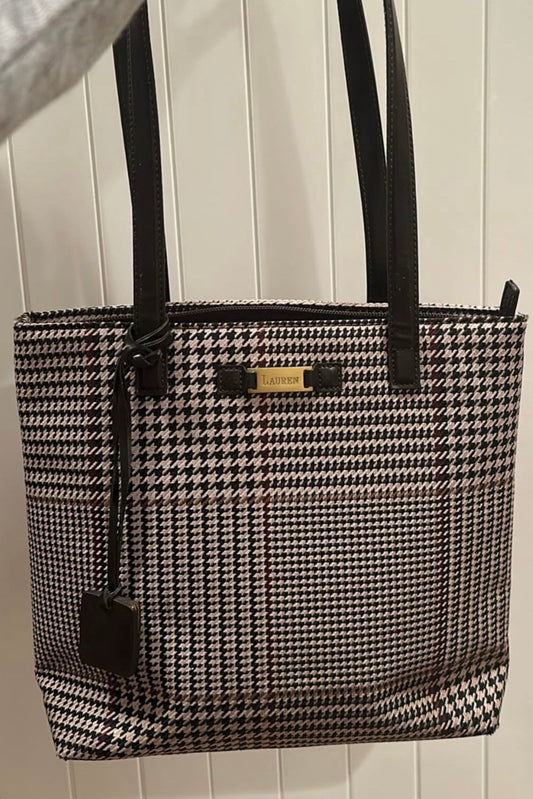 RL Lauren Houndstooth Handbag