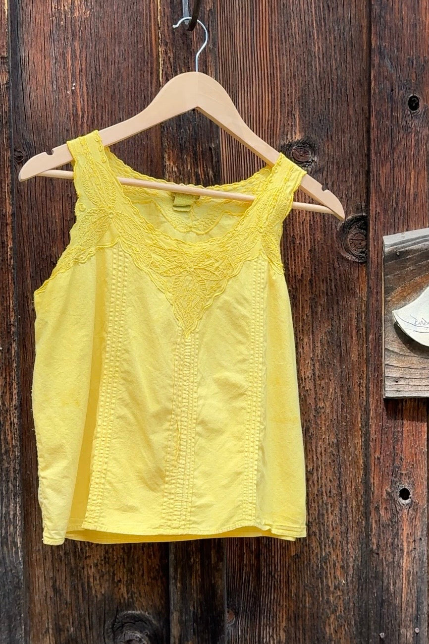Botanically Dyed Cotton Pintuck Tank