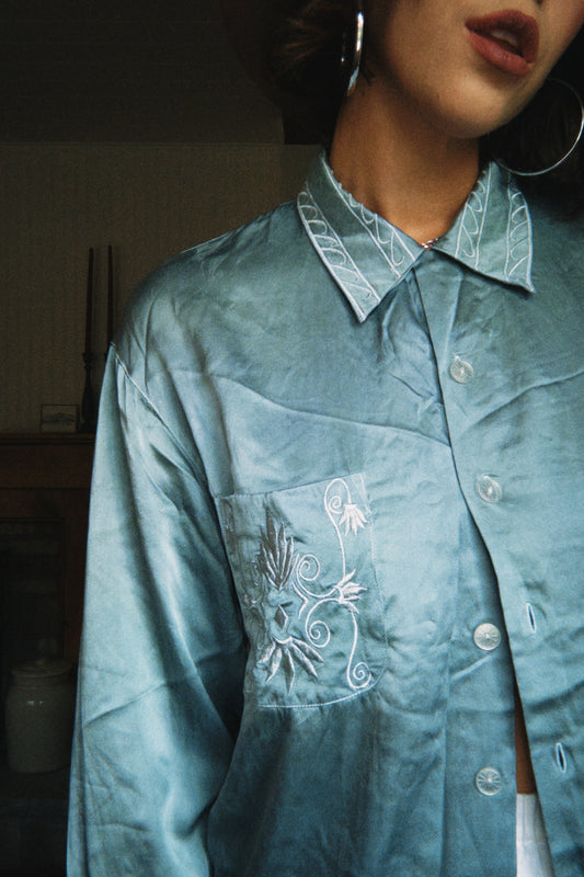 Botanically Dyed Caché Silk Blouse
