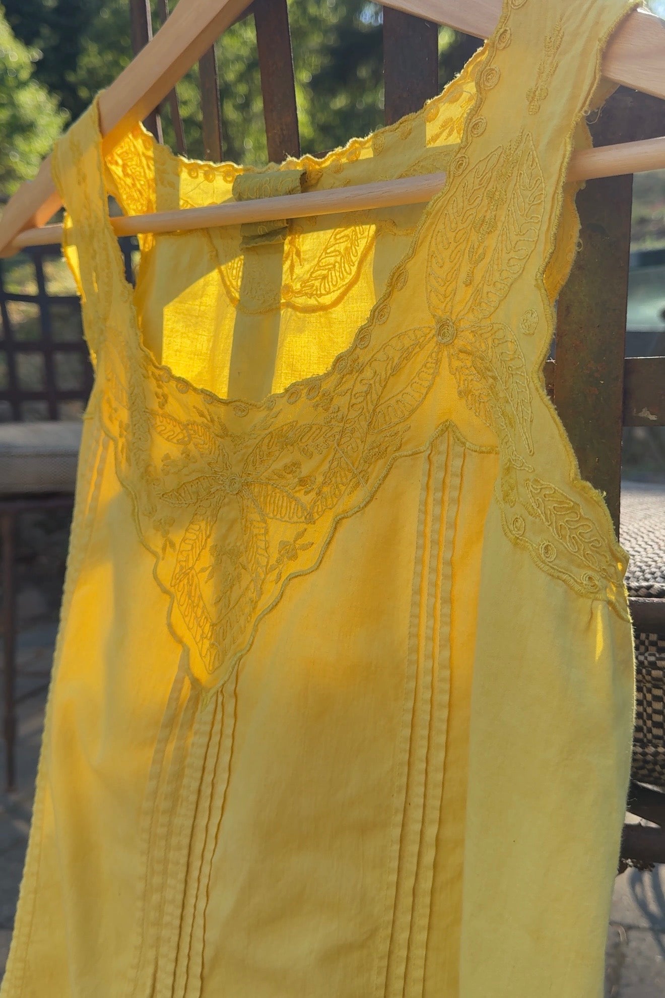 Botanically Dyed Cotton Pintuck Tank