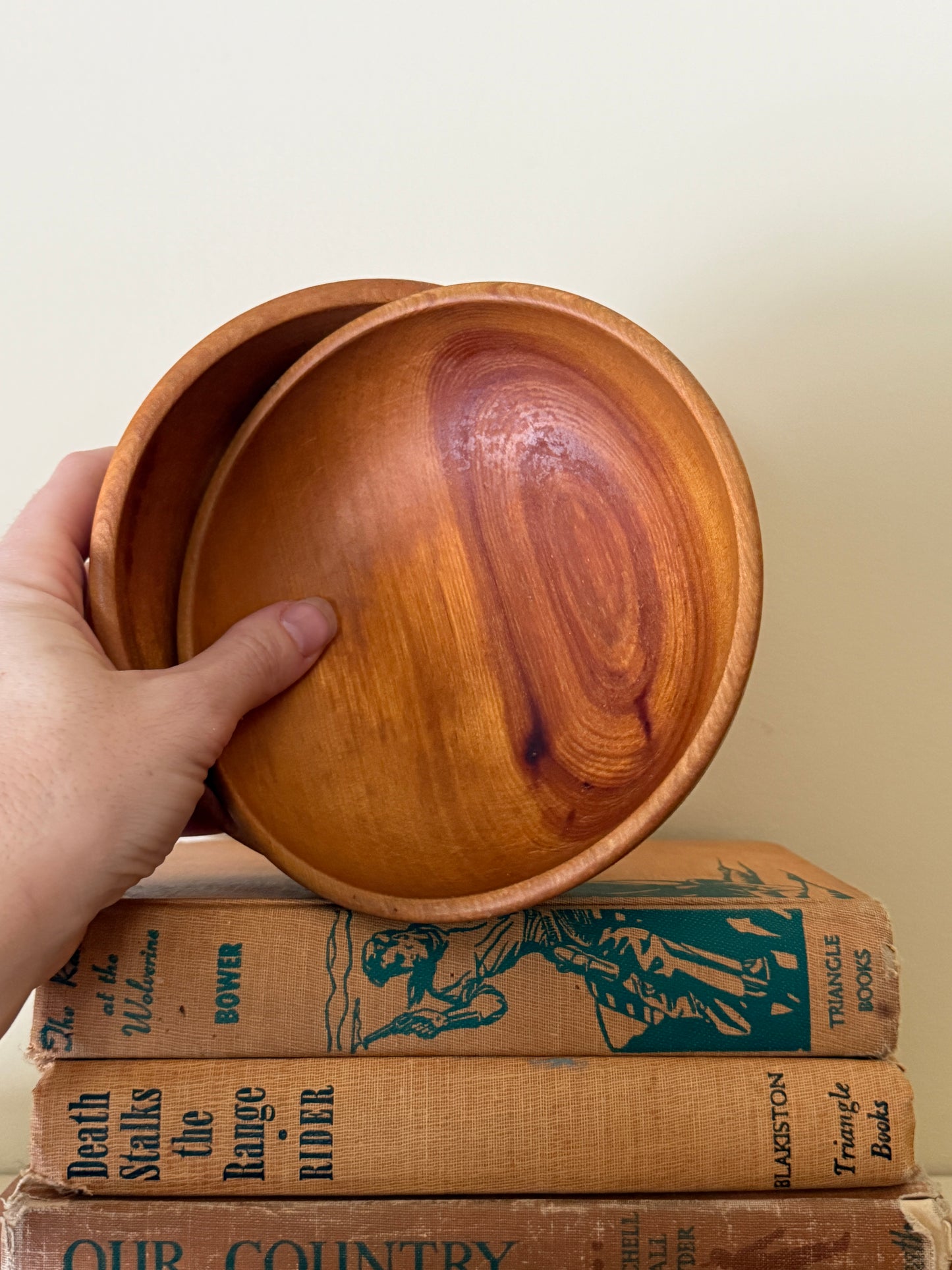 Vintage Turned Wood Bowls – Set of 2 (Made in Japan)