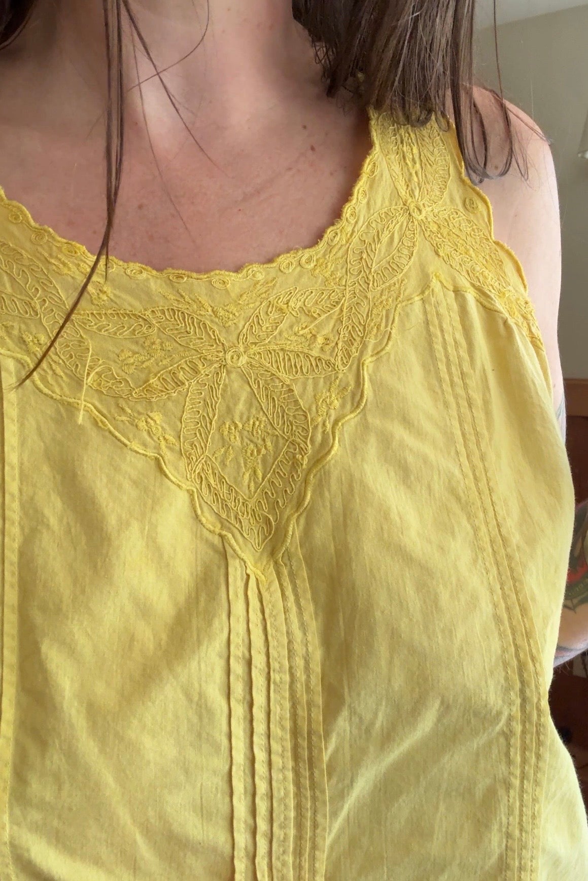 Botanically Dyed Cotton Pintuck Tank