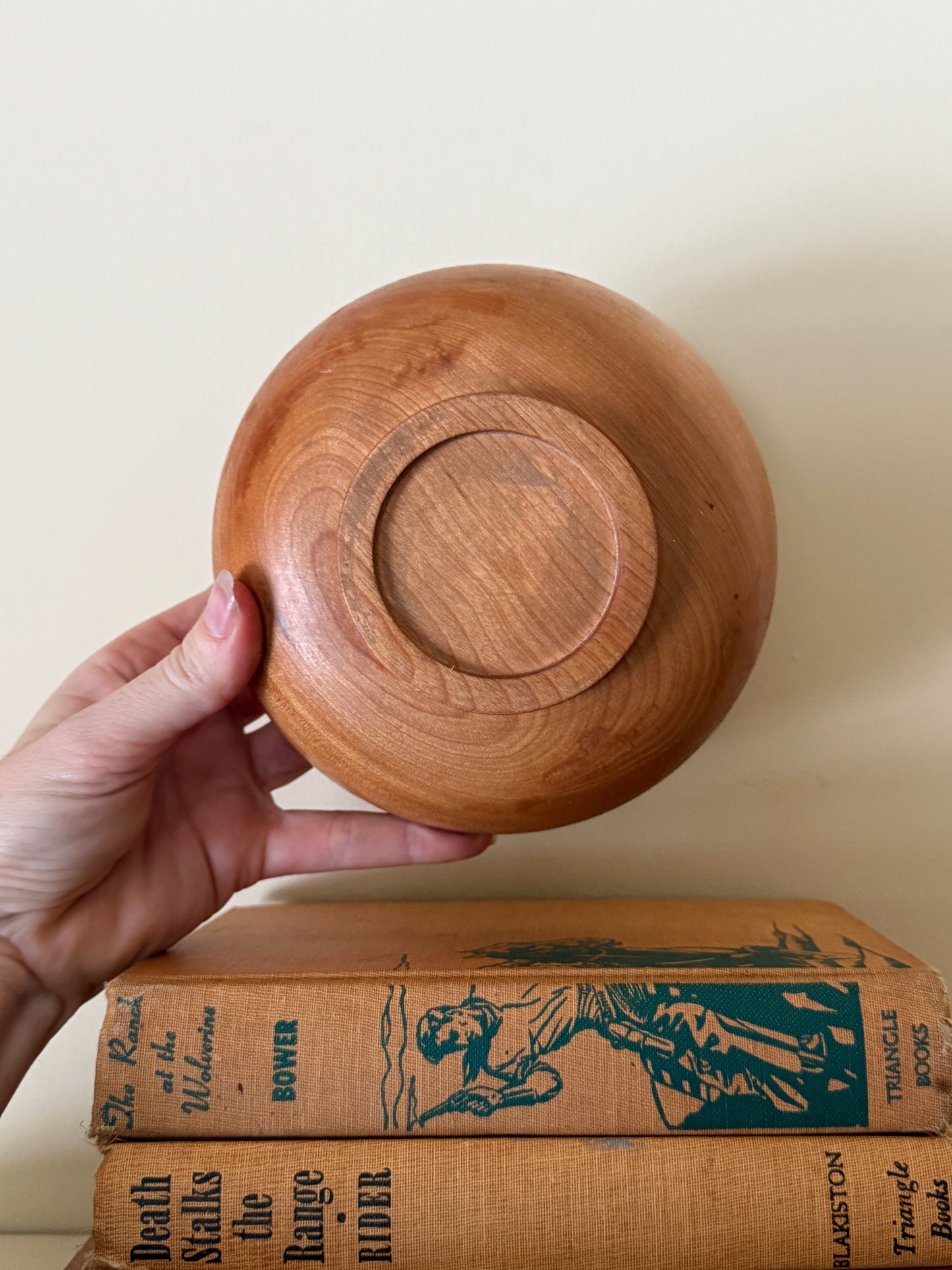 Vintage Turned Wood Bowls – Set of 2 (Made in Japan)