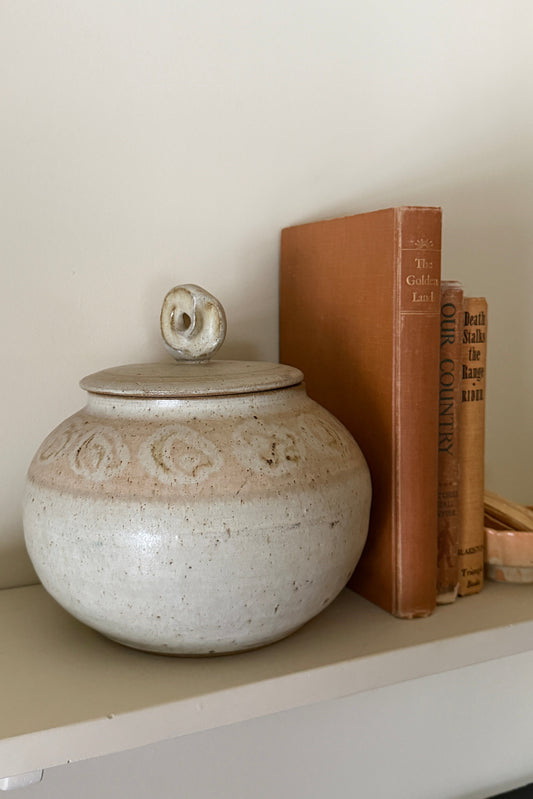 Vintage Studio Pottery Ceramic Jar with Lid