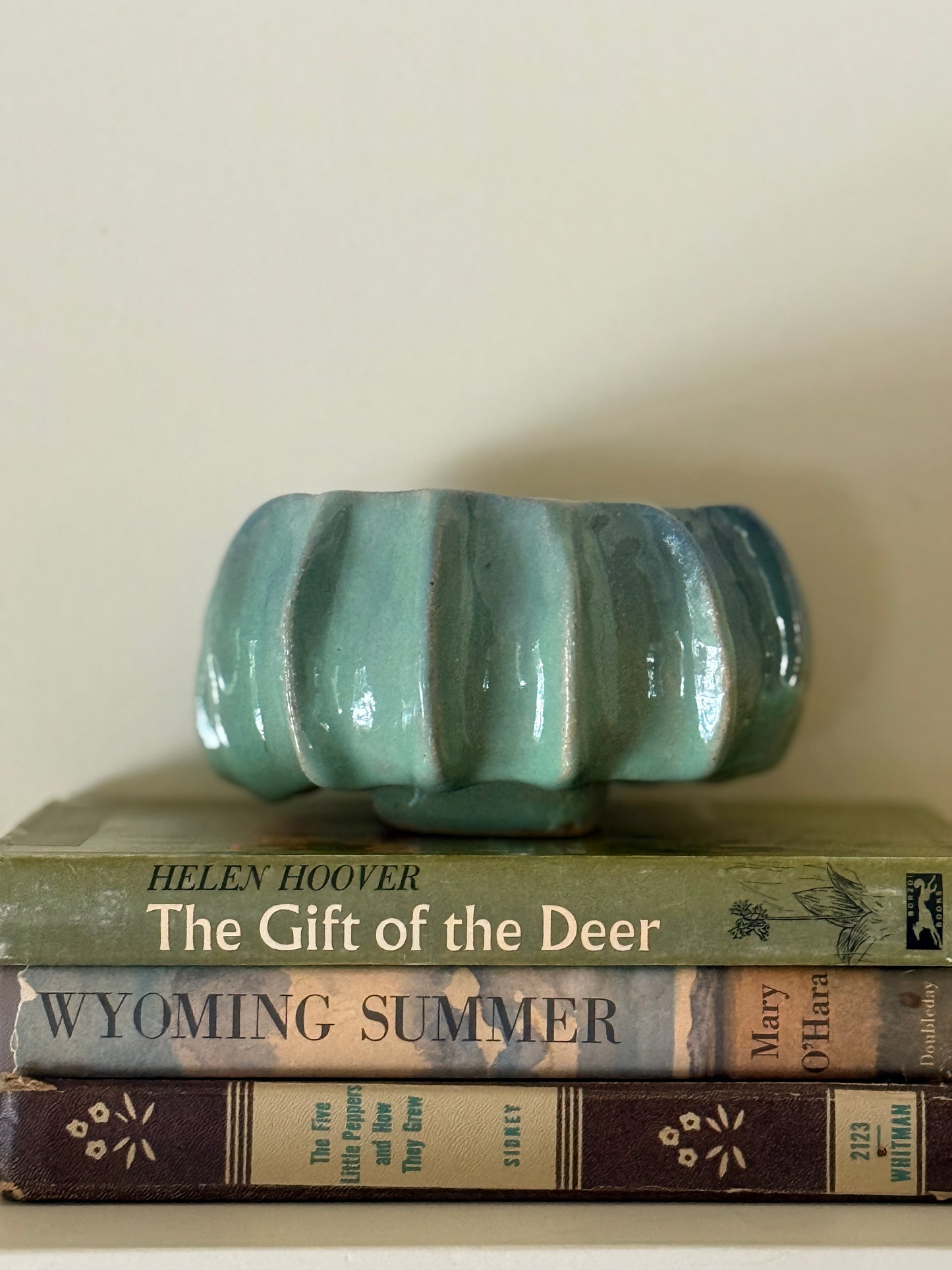 Vintage Green Glazed Ceramic Dish / Catchall