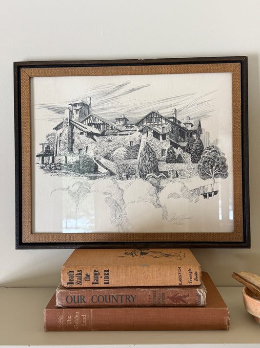 Framed Vintage Architectural Art Print – Signed & Numbered