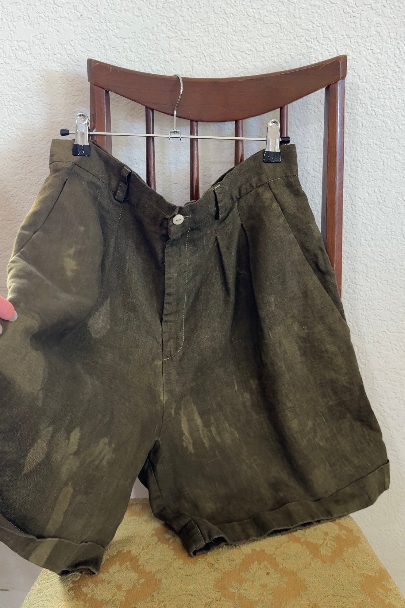 Botanically Dyed SAKE Linen Shorts