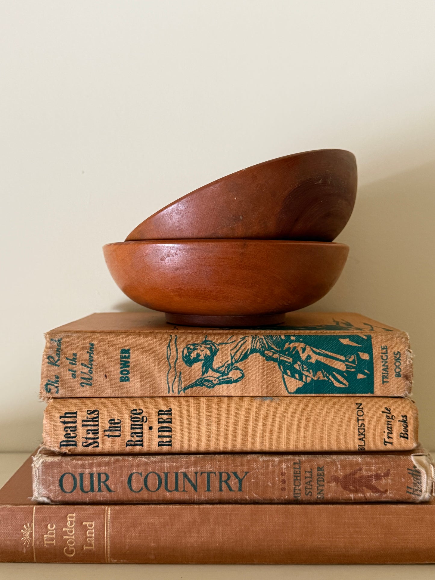 Vintage Turned Wood Bowls – Set of 2 (Made in Japan)