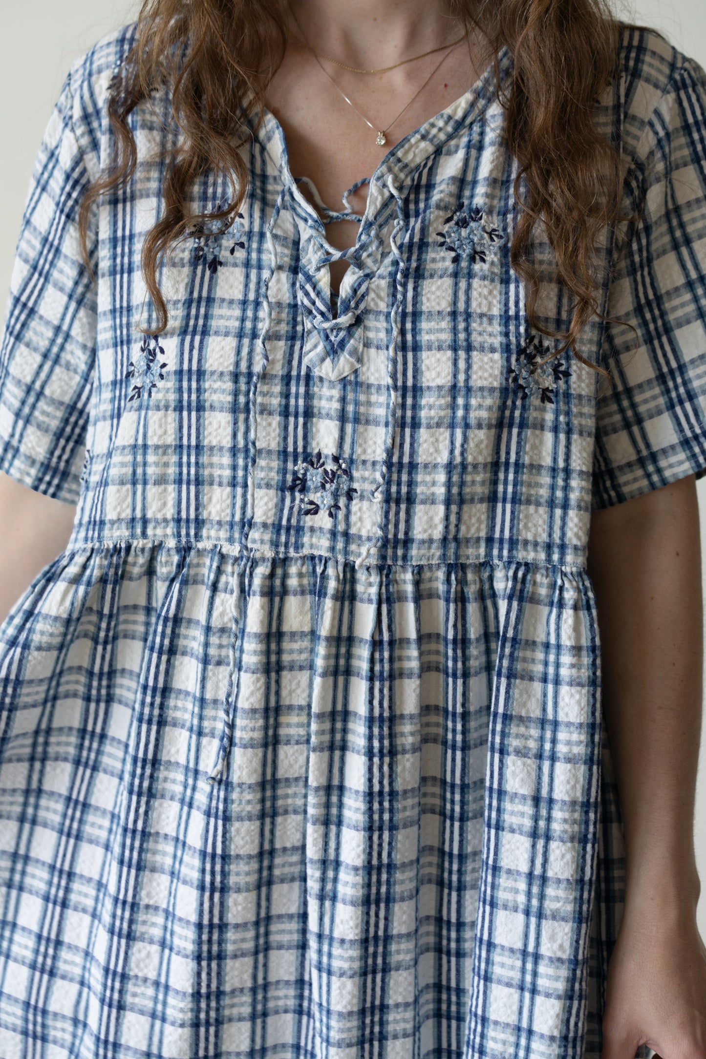Plaid Cotton Prairie Dress