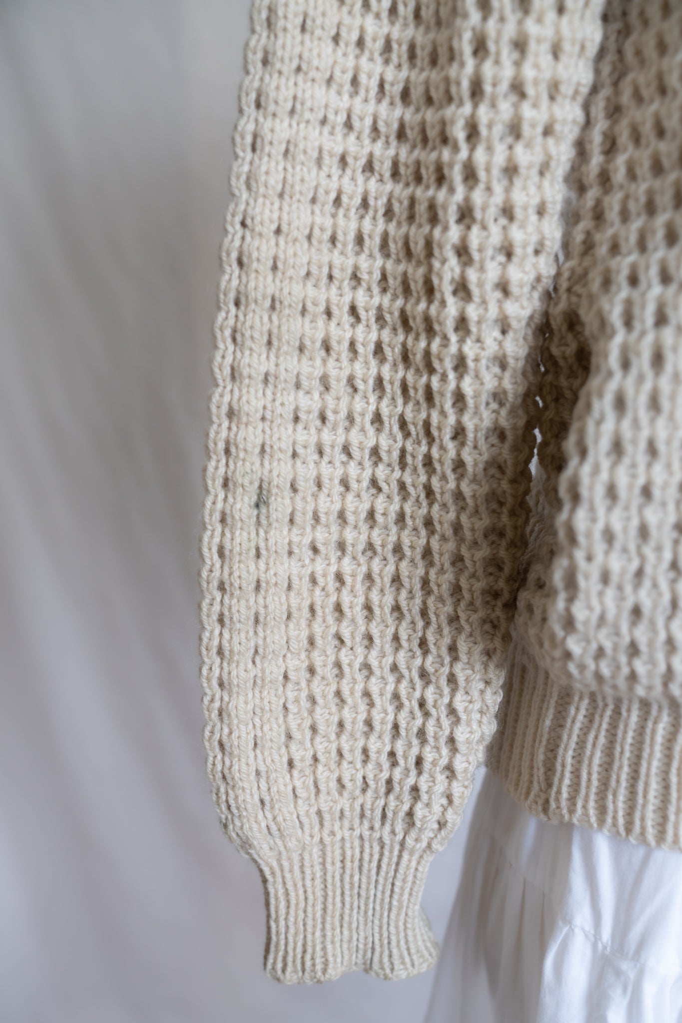 Wool Cableknit Zip-up Sweater