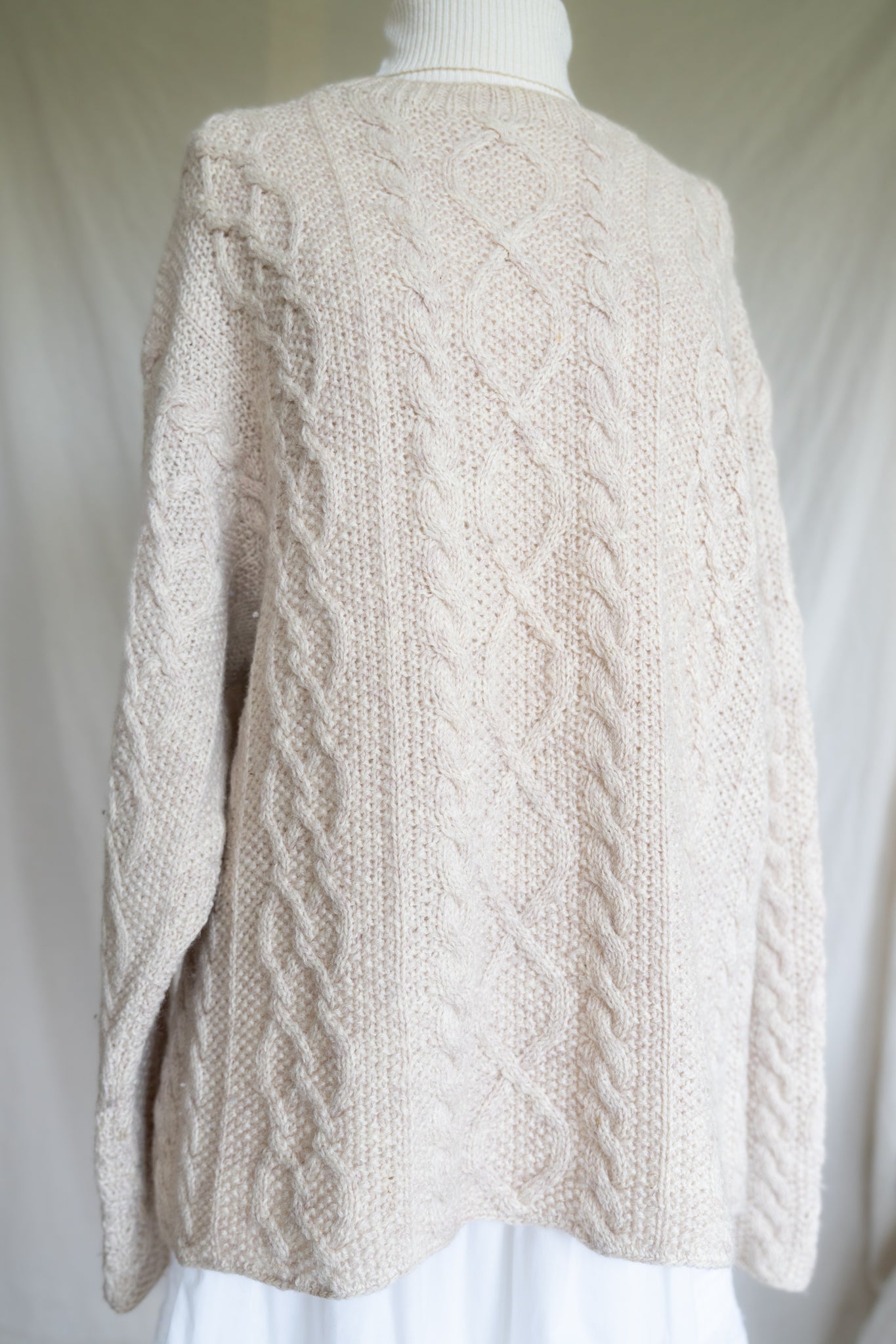 Wool Oversized Cableknit Sweater