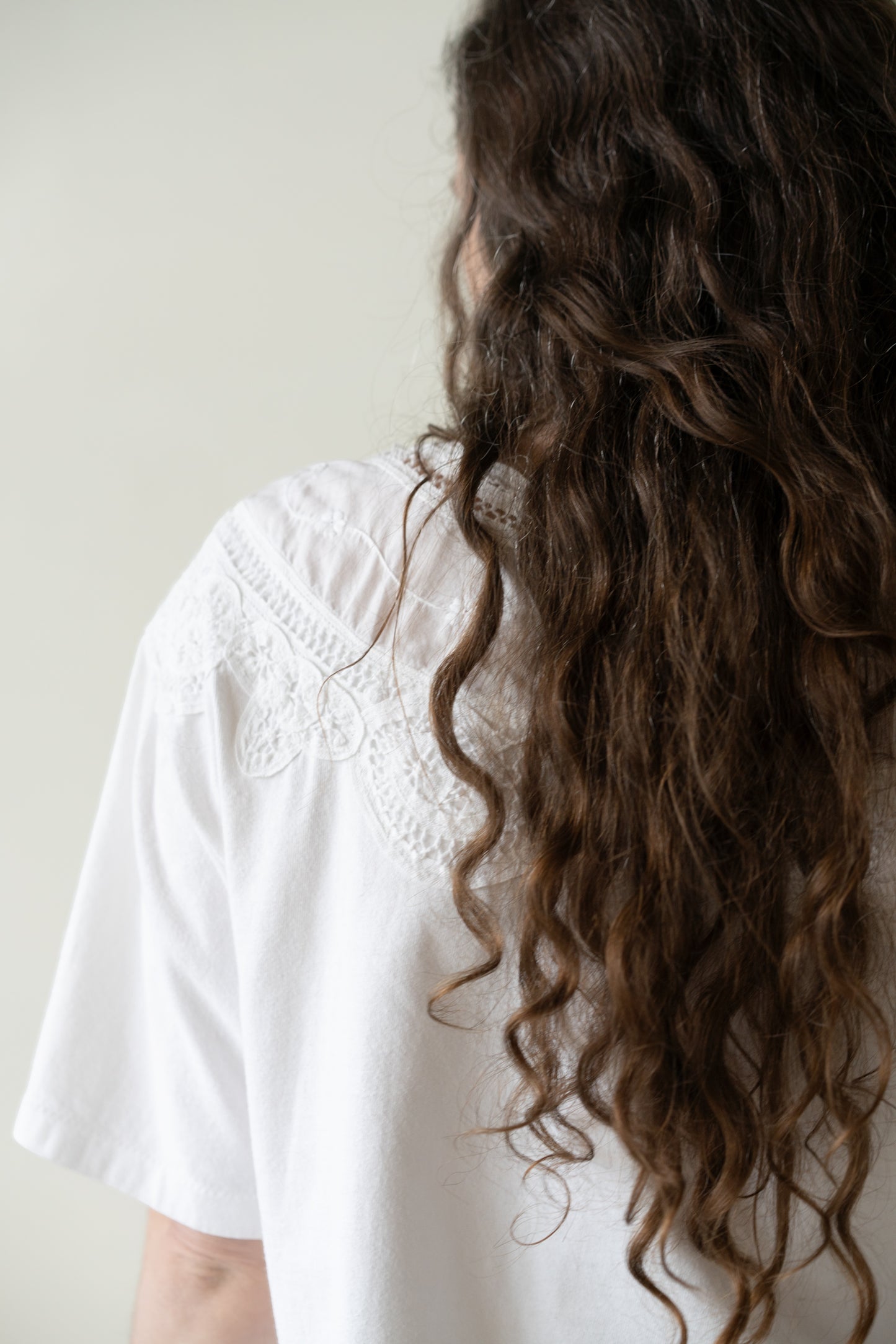 Embroidered Lace Yoke Tee