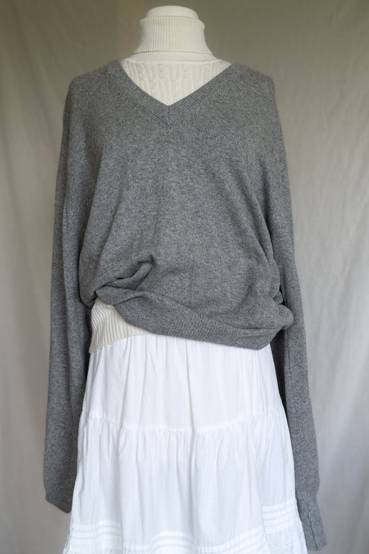 Wool Cashmere V-neck Sweater